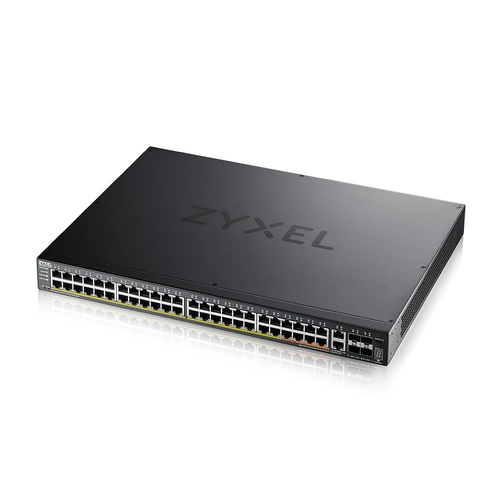 Zyxel XGS2220 Series XGS2220-54HP - switch - 48-port GbE L3 access, NebulaFLEX Cloud, with 6 10G uplink - 48 ports - Managed - rack-mountable — image 1