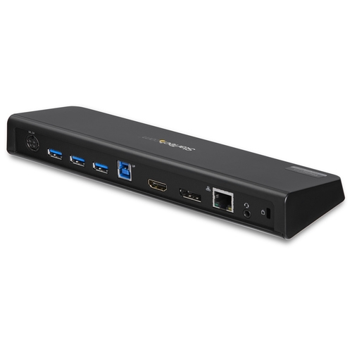 StarTech.com USB 3.0 Docking Station Dual Monitor with HDMI & 4K DisplayPort, 4x USB-A, Gigabit Ethernet, USB Type A Universal Laptop Dock with USB 3.1 Gen 1 Hub (5 Gbps) and Charging