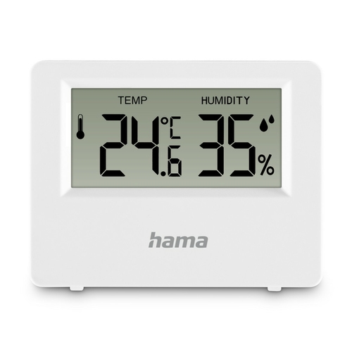 Hama Ebro Thermometer and Hygrometer, Digital, For Indoors or Outdoors, white — image 1