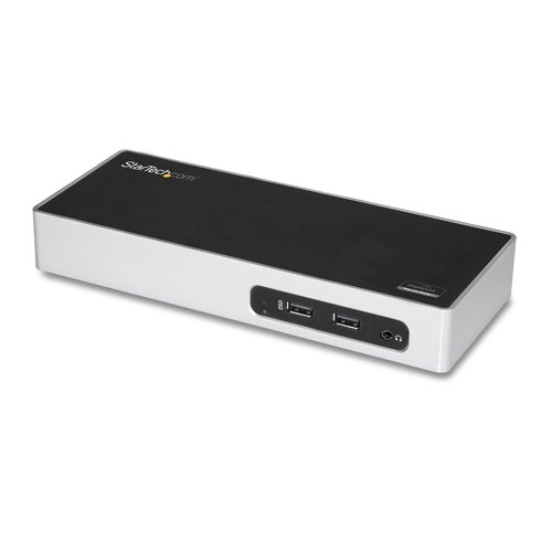 StarTech.com USB 3.0 Docking Station, Dual Monitor Laptop Docking Station with HDMI & DVI/VGA Video, 6-port USB 3.1 Gen 1 5Gbps Hub, GbE, Audio, Universal USB Type-A Dock, Windows & Mac - Dual Display Dock (DK30ADD) - Docking station - USB - DVI, HDMI - 1GbE - for P/N: DK30A2DH, SVA20N2NEUA — image 1