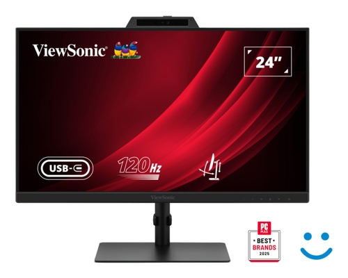 ViewSonic VG2441V - LED monitor - 24" (23.8" viewable) - 1920 x 1080 Full HD (1080p) @ 120 Hz - IPS - 250 cd/m� - 1500:1 - 4 ms - HDMI, DisplayPort, USB-C - speakers — image 1