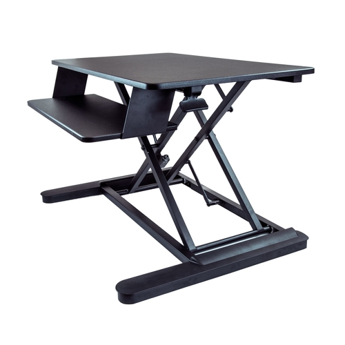 StarTech.com Sit Stand Desk Converter with Keyboard Tray, Large 35" x 21" Surface, Height Adjustable Ergonomic Desktop/Tabletop Standing Workstation Desk, Holds 2 Monitors, Pre-Assembled — image 1