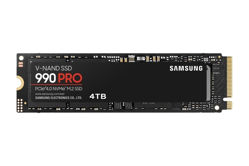 Samsung 990 PRO MZ-V9P4T0BW - SSD - encrypted - 4 TB - internal - M.2 2280 - PCIe 4.0 x4 (NVMe) - 256-bit AES - TCG Opal Encryption — image 1