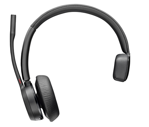 Poly Voyager 4310 - Headset - on-ear - Bluetooth - wireless, wired - USB-A - black - Certified for Microsoft Teams — image 1