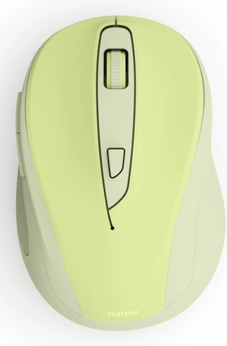 Hama WM-400 Wireless Mouse, Ergonomic, Optical, 6-Button, No Noise, Green — image 1