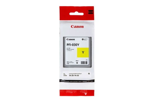 Canon PFI-030Y - 55 ml - yellow - original - ink tank - for imagePROGRAF TA-20, TA-20 MFP L24ei, TA-30, TA-30 MFP L36ei, TM-240, TM-340 — image 1