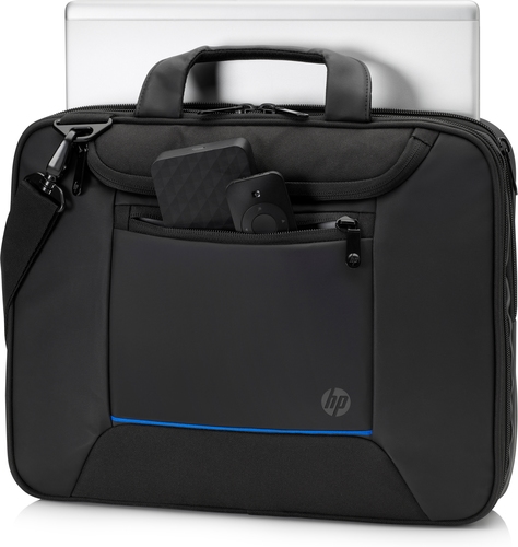 HP Recycled Series Top Load - Notebook carrying case - 14" - 14.1" - black with blue accents
