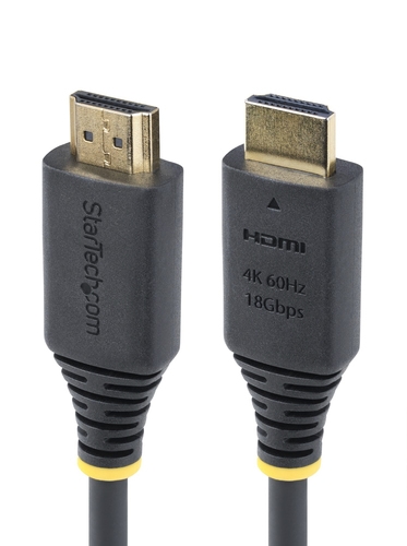StarTech.com 8ft (2.4m) Premium Certified High Speed HDMI Cable, 4K 60Hz/1440p 144Hz, HDR10/HDCP 2.2/ARC, 18Gbps, UHD HDMI 2.0 Cord for TV/Monitor/Display, TPE Jacket — image 1