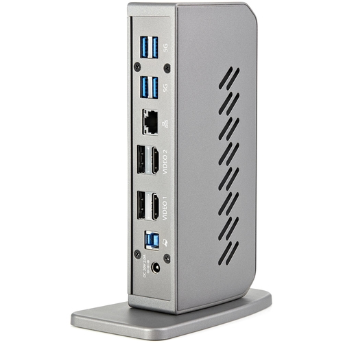 StarTech.com USB-C USB-A Dock, Hybrid Universal USB 3.0 Docking Station for USB-C or USB-A Laptop, Dual Monitor 4K 60Hz HDMI/DisplayPort, 6x USB-A Hub, Gigabit Ethernet, USB 3.1/3.2 Gen 1 - Dual 4K USB-C Dock (DK30A2DHUUE) - Docking station - USB - 2 x HDMI, 2 x DP - 1GbE - 40 Watt