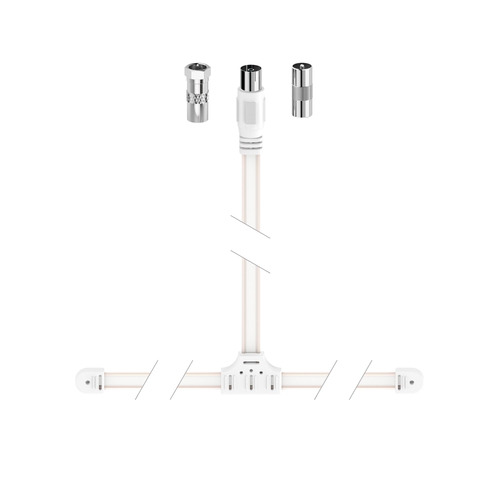 Hama DAB+/FM Dipole Antennna, White — image 1