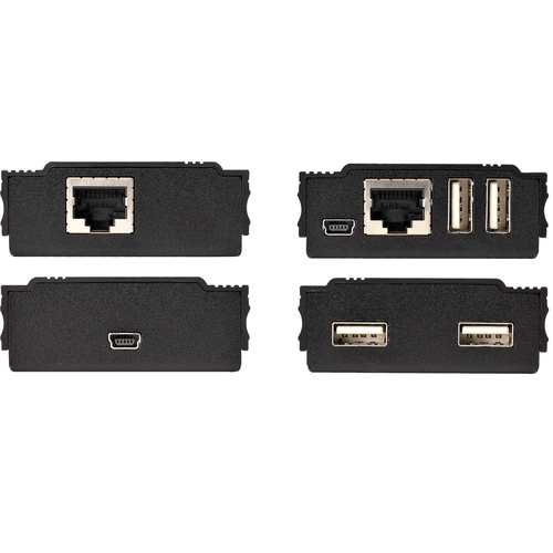 StarTech.com 4 Port USB 2.0 Extender Hub over Single CAT5e/CAT6 Ethernet Cable (RJ45), 330ft (100m), USB Extender Adapter, Externally Powered, 480 Mbps, Metal USB Extender Kit