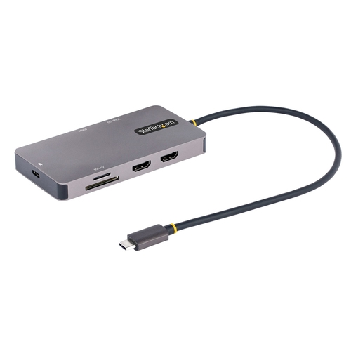 USB-C Portable Dock w/DP 1.4 - 2xHDMI, 2xUSB3, LAN, 100W PD