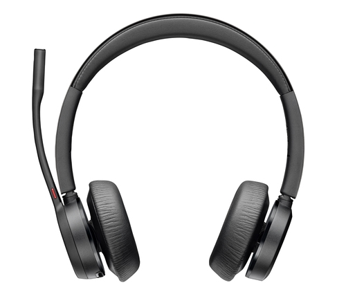 Poly Voyager 4320-M - Voyager 4300 UC series - headset - on-ear - Bluetooth - wireless, wired - USB-C - black - Certified for Microsoft Teams, Zoom Certified — image 1