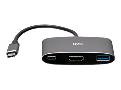 C2G USB C Docking Station with 4K HDMI, USB, and USB C - Power Delivery up to 100W - Docking station - USB-C / Thunderbolt 3 - HDMI
