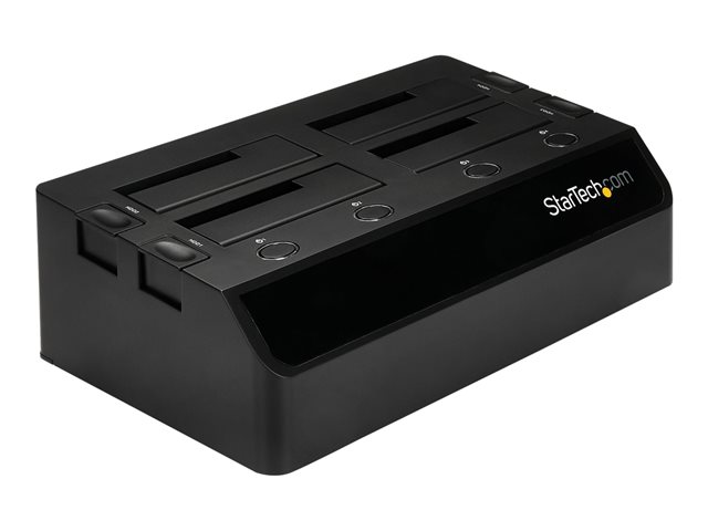 StarTech.com 4-Bay USB 3.0 to SATA Hard Drive Docking Station, USB Hard Drive Dock, External 2.53.5 SATA III (6Gbps) SSDHDD Docking Station, Hot-Swappable Hard Drive Bay - Dual 40mm Fans, Top-Loading - storage enclosure