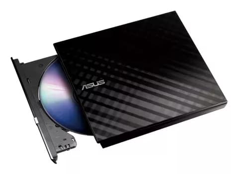 ASUS SDRW-08D2S-U LITE - Disk drive - DVD�RW (�R DL) / DVD-RAM - 8x/8x/5x - USB 2.0 - external - black — view 3
