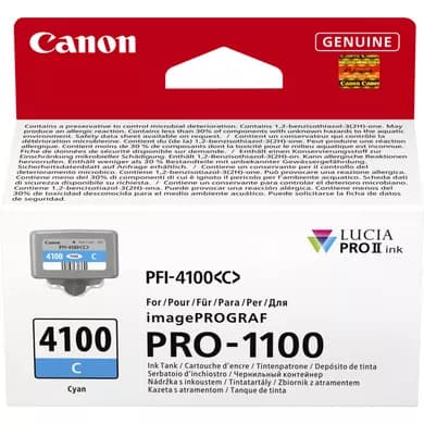 Canon PFI-4100 C - 80 ml - cyan - original - hanging box - ink tank - for imagePROGRAF PRO-1100 — view 3