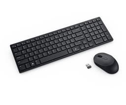 Dell Pro Compact Silent Keyboard and Mouse - KM555 - Keyboard and mouse set - wireless - 2.4 GHz, Bluetooth 5.1 - QWERTY - US International - black - with 3 years NBD Advance Exchange