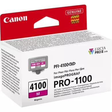Canon PFI-4100 M - 80 ml - magenta - original - hanging box - ink tank - for imagePROGRAF PRO-1100 — view 4