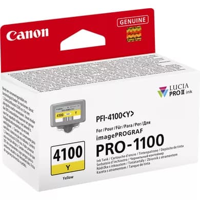 Canon PFI-4100 Y - 80 ml - yellow - original - hanging box - ink tank - for imagePROGRAF PRO-1100 — view 4