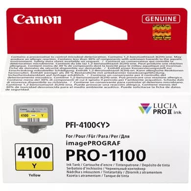 Canon PFI-4100 Y - 80 ml - yellow - original - hanging box - ink tank - for imagePROGRAF PRO-1100 — view 3