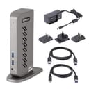 StarTech.com USB-C USB-A Dock, Hybrid Universal USB 3.0 Docking Station for USB-C or USB-A Laptop, Dual Monitor 4K 60Hz HDMI/DisplayPort, 6x USB-A Hub, Gigabit Ethernet, USB 3.1/3.2 Gen 1 - Dual 4K USB-C Dock (DK30A2DHUUE) - Docking station - USB - 2 x HDMI, 2 x DP - 1GbE - 40 Watt