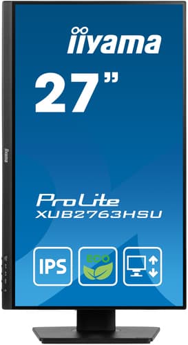 iiyama ProLite XUB2763HSU-B1 - LED monitor - 27" - 1920 x 1080 Full HD (1080p) @ 100 Hz - IPS - 250 cd/m� - 1300:1 - 3 ms - HDMI, DisplayPort - speakers - black, matte — view 4