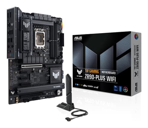 ASUS TUF GAMING Z890-PLUS WIFI - Motherboard - ATX - LGA1851 Socket - Z890 Chipset - USB4, USB-C 3.2 Gen 2x2, USB 3.2 Gen 2, USB 3.2 Gen 1 - Wi-Fi 7, Bluetooth, 2.5 Gigabit LAN - onboard graphics (CPU required) - HD Audio (8-channel)