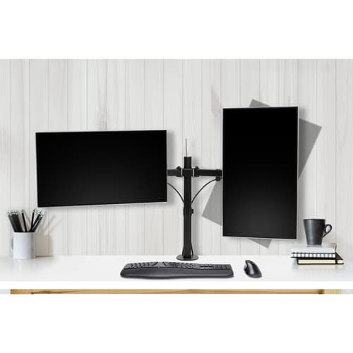 Kensington SmartFit Ergo Dual Extended Monitor Arm mounting kit - adjustable arm - for 2 monitors - black — view 7