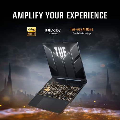 ASUS TUF Gaming F16 FX607VU-RL033W - Intel Core i7 - 13620H / up to 4.9 GHz - Win 11 Home - GeForce RTX 4050 - 16 GB RAM - 512 GB SSD NVMe - 16" 1920 x 1200 @ 144 Hz - Gigabit Ethernet - Wi-Fi 6, Bluetooth - mecha grey — view 19