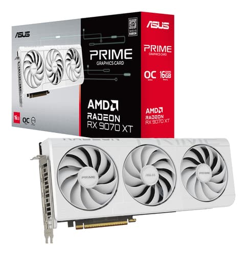 ASUS PRIME - OC Edition - graphics card - Radeon RX 9070 XT - 16 GB - white — view 14