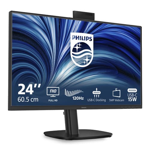 Philips 24B2U3301H - LED monitor - 1920 x 1080 Full HD (1080p) @ 120 Hz - IPS - 1500:1 - HDMI, DisplayPort, USB-C - speakers - black — view 3