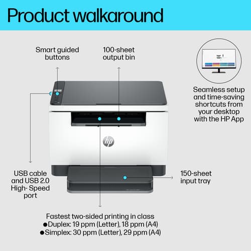 HP LaserJet MFP M234d Printer Laser A4 600 X 600 DPI 29 Ppm — view 4