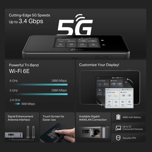 TP-Link M8550 V1 - mobile hotspot - 5G LTE Advanced — view 8