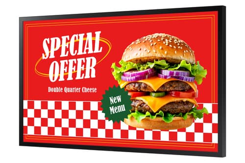 Samsung OH46DX - 46" Diagonal Class (45.9" viewable) - OHDX Series LED-backlit LCD display - digital signage outdoor - full sun - Tizen OS - 1080p 1920 x 1080 - slate black — view 5