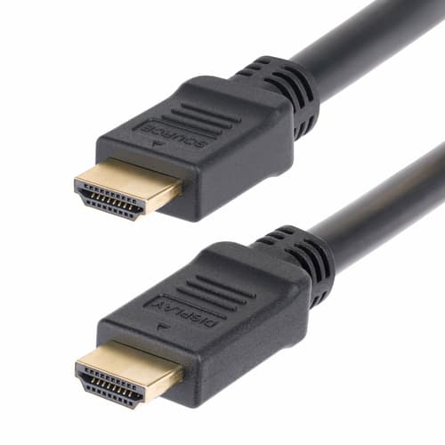 StarTech.com 10m Active HDMI 2.0 Cable, CMP, Plenum Rated, 4K 60Hz - High Speed - HDMI cable - HDMI male to HDMI male - 10 m - shielded - black - 4K60Hz support, HDR10 support, active, Unidirectional