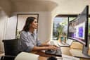 HP 734pm - Series 7 Pro - LED monitor - curved - 34" - 3440 x 1440 WQHD @ 120 Hz - IPS Black - 400 cd/m� - 2000:1 - DisplayHDR 400 - 5 ms - Thunderbolt 4, HDMI, DisplayPort, USB-C - speakers - black, silver thumbnail 9