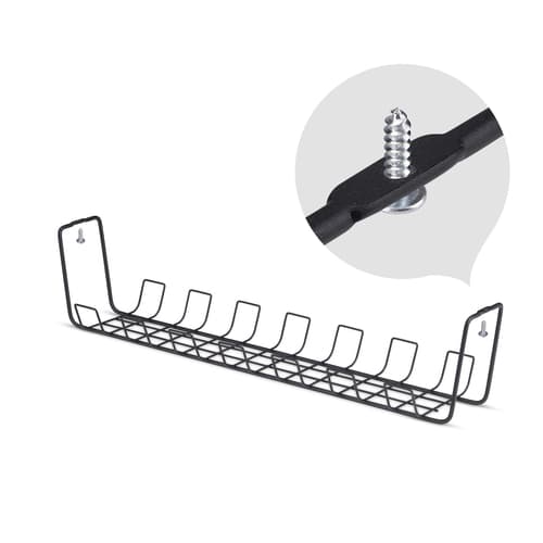 Under Desk Cable Management Tray Black — view 4