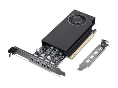 NVIDIA RTX A400 - Graphics card - RTX A400 - 4 GB GDDR6 - PCIe 4.0 x8 - 4 x Mini DisplayPort