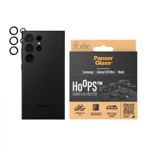 PanzerGlass ® Hoops® Camera Lens Protector Black Samsung Galaxy S24 Ultra — view 3