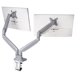 Kensington SmartFit One-Touch Dual Monitor Arm - Mounting kit - adjustable arm - for 2 monitors - metal - silver grey - screen size: 13"-32" - C-clamp, grommet, desk-mountable