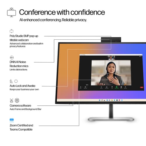 HP S5 PRO 527PM QHD USB CONF MNTR UK — view 9