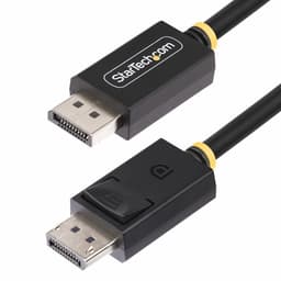 StarTech.com 2m DisplayPort 2.1 Cable, VESA-Certified, DP40 DP 2.1 Cable - DisplayPort cable - DisplayPort (M) latched to DisplayPort (M) latched - DisplayPort 2.1 - 2 m - 8K60Hz support, 4K144Hz support, 1440p support 240Hz, UHBR10, HDR support, up to 40 Gbps data transfer rate, passive - black