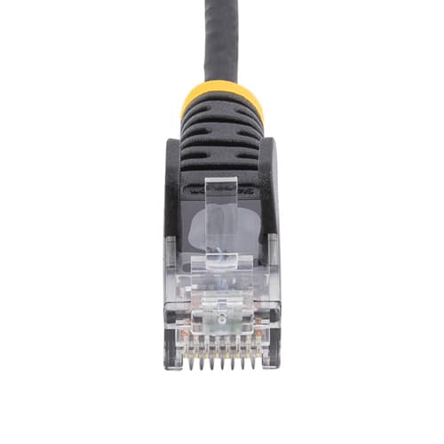 StarTech.com - Patch cable - RJ-45 (M) to RJ-45 (M) - 3.6 mm - UTP - CAT 5/5e/6 - IEEE 802.3bt - halogen-free, snagless, straight - black — view 5