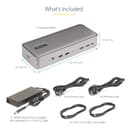 StarTech.com Dual-Laptop USB-C KVM Docking Station, Dual Monitor 4K 60Hz DisplayPort Dock, 5-Port USB Hub, GbE, 90W/45W Power Delivery to Two Laptops, Windows/Mac, 2-Host KVM Dock - Docking station - USB-C 3.2 Gen 2 - 2 x DP - 1GbE - TAA Compliant