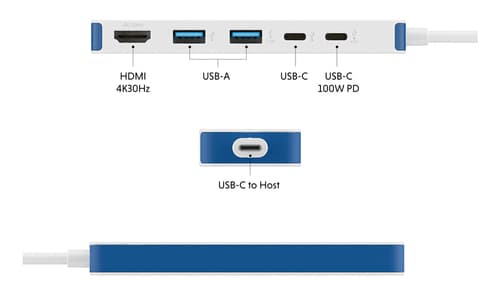 HyperDrive Flex 5 Port USB-C Hub Blue — view 7