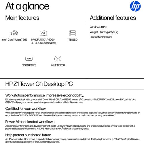 HP Z1 G1I U7-265 32/1T W11P — view 4