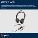Poly Blackwire 5220 - Headset - on-ear - wired - USB-C, 3.5 mm jack - black - Certified for Skype for Business, Cisco Jabber Certified, Avaya Certified, Certified for Microsoft Teams, Zoom Certified, UC certified, Works With Chromebook Certified thumbnail 5