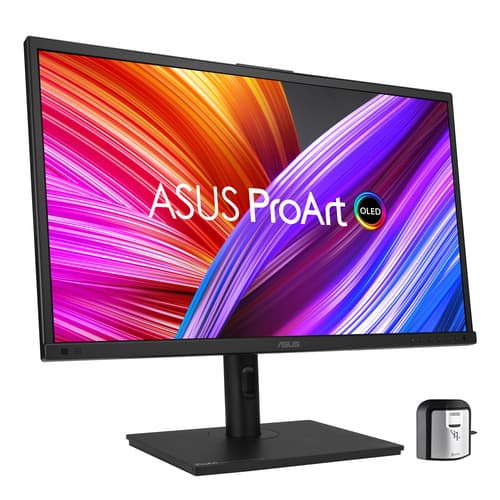 ASUS ProArt OLED PA27DCE-K - OLED monitor - 27" (26.9" viewable) - 3840 x 2160 4K @ 60 Hz - 350 cd/m� - 1000000:1 - HDR10, HLG - 3xHDMI, DisplayPort, USB-C - speakers - black — view 3