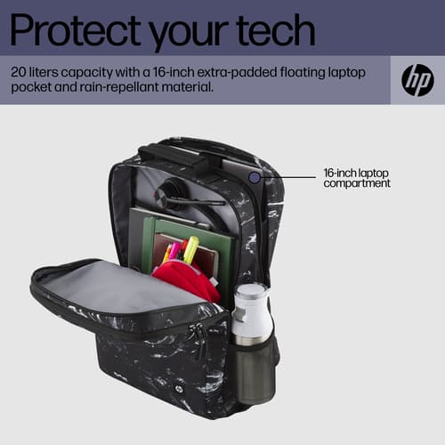 HP - Campus XL - notebook carrying backpack - 16.1" - stone marble — view 6